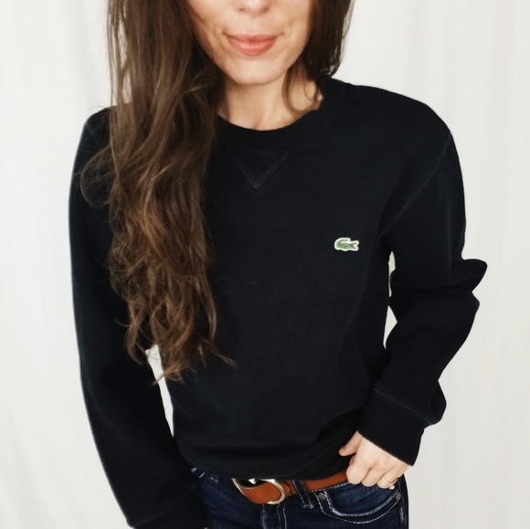 lacoste black sweatshirt
